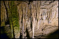 Stalactites detail, Frozen Niagara. Mammoth Cave National Park, Kentucky, USA.