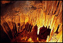 Stalagtites and stalagmites in the Frozen Niagara section. Mammoth Cave National Park ( color)