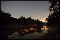 Green River at night, Houchin Ferry. Mammoth Cave National Park, Kentucky, USA.