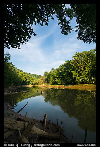 Green River and reflections at Houchin Ferry. Mammoth Cave National Park (color)
