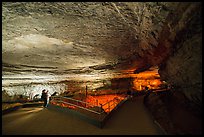 Vistors in Rotunda Room. Mammoth Cave National Park ( color)