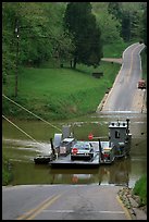 Green River ferry crossing. Mammoth Cave National Park, Kentucky, USA. (color)