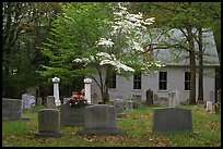 Mammoth Cave church and cemetery. Mammoth Cave National Park, Kentucky, USA. (color)