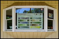 Window reflexion, Grandview Visitor Center. New River Gorge National Park and Preserve ( color)