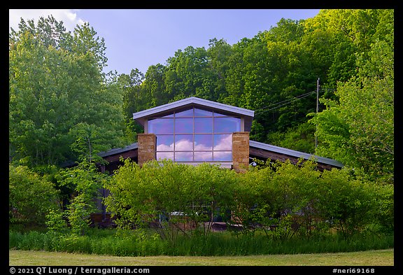 Sandstone Visitor Center. New River Gorge National Park and Preserve (color)