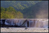 Sandstone Falls and hills. New River Gorge National Park and Preserve ( color)