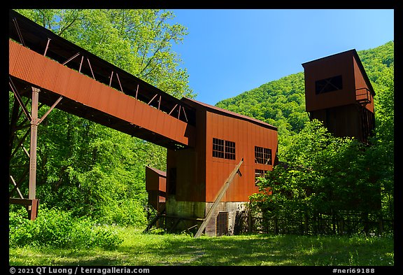 Conveyor and Tipple, Nuttallburg. New River Gorge National Park and Preserve (color)