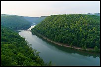 New River from Hawks Nest. New River Gorge National Park and Preserve ( color)