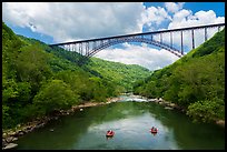 Rafting under New River Gorge Bridge. New River Gorge National Park and Preserve ( color)