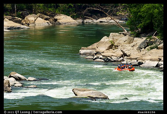 Raft in New River Gorge rapids. New River Gorge National Park and Preserve (color)