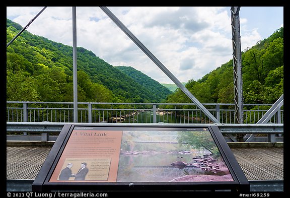 A Vital Link interpretive sign. New River Gorge National Park and Preserve (color)