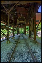 Rail tracks below tipple, Nuttallburg. New River Gorge National Park and Preserve ( color)