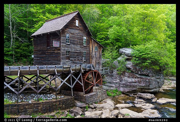 Glade Creek Grist Mill, Babcock State Park within boundaries. New River Gorge National Park and Preserve (color)