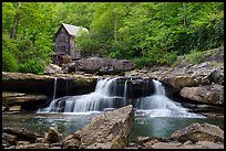 Glade Creek Falls and Grist Mill, Babcock State Park within boundaries. New River Gorge National Park and Preserve ( color)