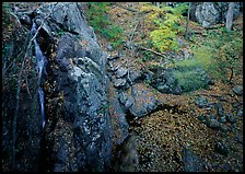 Waterfall and cliff from above. Shenandoah National Park ( color)