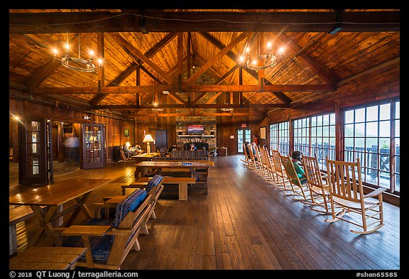 Inside Big Meadows Lodge. Shenandoah National Park (color)
