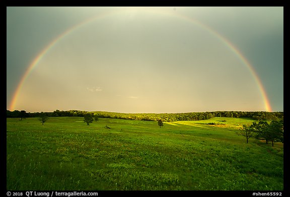 Full rainbow above Big Meadows. Shenandoah National Park (color)