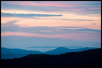 Ridges and sky at sunset from The Point Overlook. Shenandoah National Park ( color)
