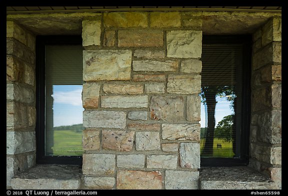 Window reflexion, Big Meadows Visitor Center. Shenandoah National Park (color)