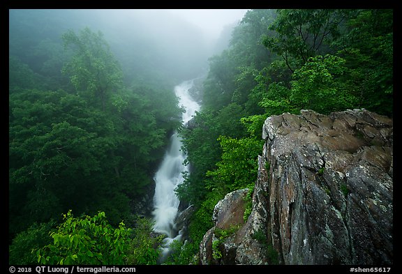 Upper Whiteoak falls, Whiteoak Canyon. Shenandoah National Park (color)