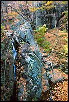 Waterfall of the Rose River and fall colors. Shenandoah National Park, Virginia, USA. (color)