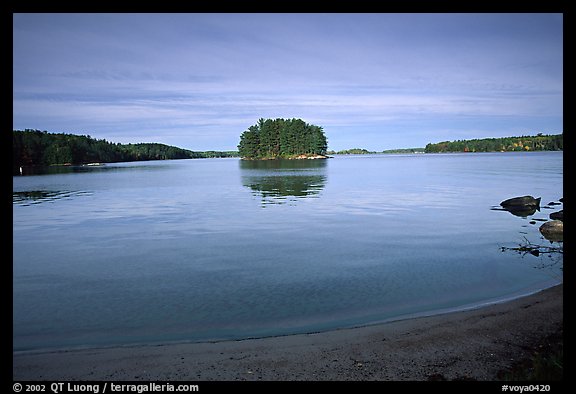 Island on Kabetogama lake near Ash river. Voyageurs National Park (color)