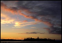 Clouds at sunset, Kabetogama lake. Voyageurs National Park, Minnesota, USA. (color)