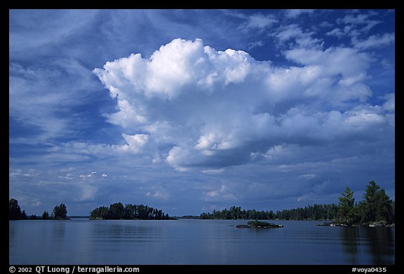 Bright cloud above Rainy lake. Voyageurs National Park (color)