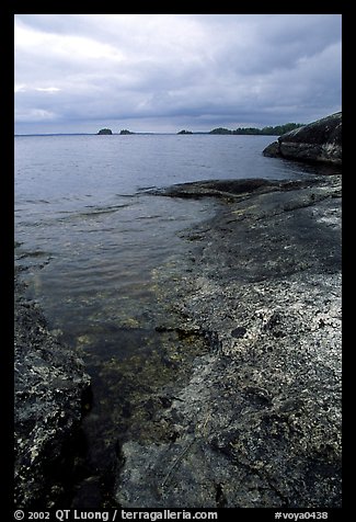 Coastline, Rainy lake. Voyageurs National Park, Minnesota, USA.