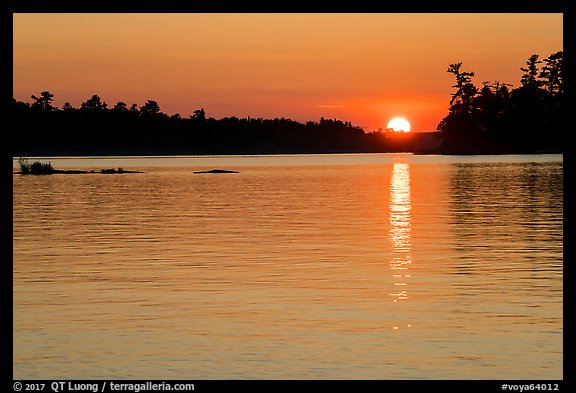 Sun setting over Kabetogama Lake. Voyageurs National Park (color)