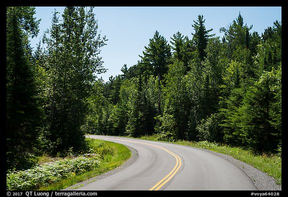 Road, Ash River. Voyageurs National Park, Minnesota, USA.