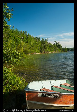 Boat, Mukooda Lake. Voyageurs National Park (color)