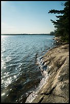 Rock slab on shore of Mukooda Lake. Voyageurs National Park ( color)