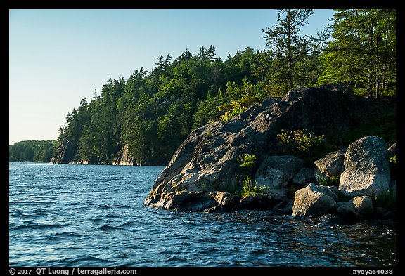 Rocks and cliffs, Grassy Bay. Voyageurs National Park (color)