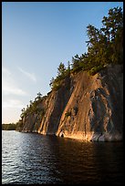 Sheer cliffs of Grassy Bay, Sand Point Lake. Voyageurs National Park ( color)