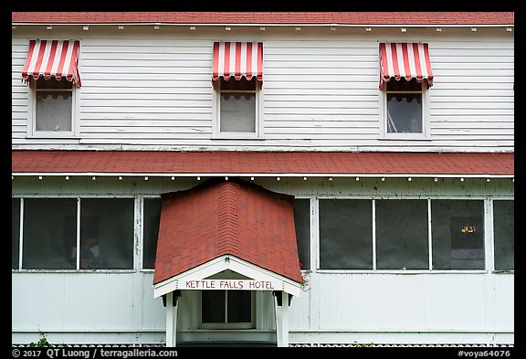 Kettle Falls Hotel facade. Voyageurs National Park (color)