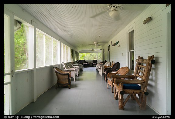 Porch, Kettle Falls Hotel. Voyageurs National Park (color)