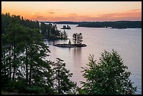 Islets and Anderson Bay, sunrise. Voyageurs National Park ( color)