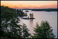 Islets and Anderson Bay, sunrise. Voyageurs National Park ( color)