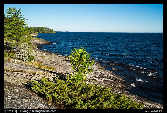 Granite slabs, Rainy Lake. Voyageurs National Park (color)