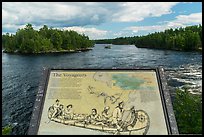 Voyageurs interpretive sign. Voyageurs National Park, Minnesota, USA.