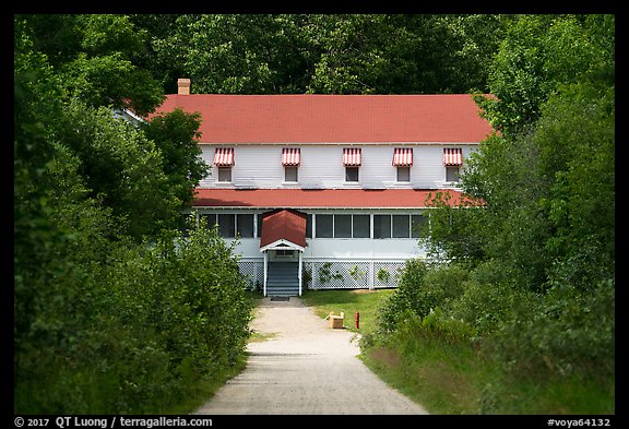 Kettle Falls Hotel and path. Voyageurs National Park (color)