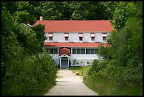 Kettle Falls Hotel and path. Voyageurs National Park ( color)