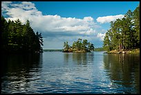 Islet and reflections, Sand Point Lake. Voyageurs National Park ( color)