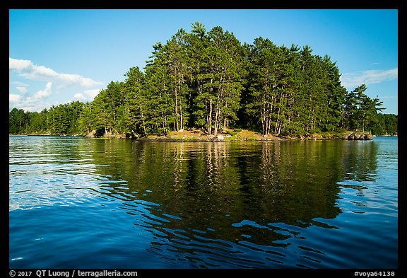 Forest reflections, Sand Point Lake. Voyageurs National Park, Minnesota, USA.