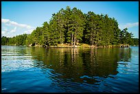 Forest reflections, Sand Point Lake. Voyageurs National Park ( color)