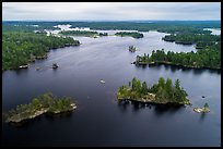 Aerial view of American Channel, Rainy Lake. Voyageurs National Park ( color)