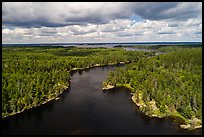 Aerial view of American Channel, Rainy Lake. Voyageurs National Park ( color)