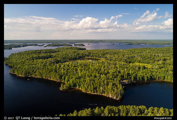 Aerial view of Namakan Narrows. Voyageurs National Park (color)