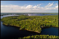 Aerial view of Namakan Narrows. Voyageurs National Park ( color)